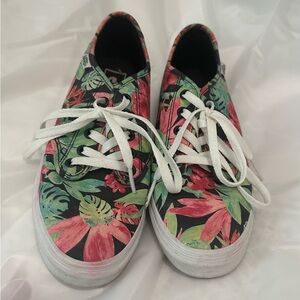 VANS | Tropical Leaf & Flower Pattern Shoes